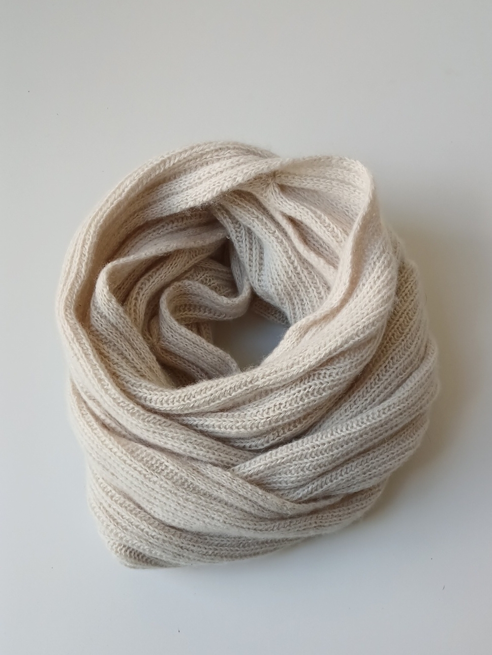 Cole Haan 100% Cashmere Scarf Cream Rectangle